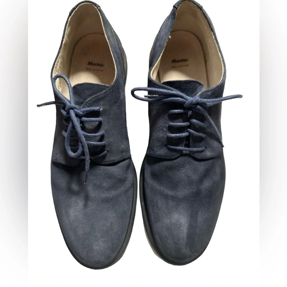 Bata Navy Blue Suede Leather Lace Up Oxford Style Rubber Sole Men’s Shoe